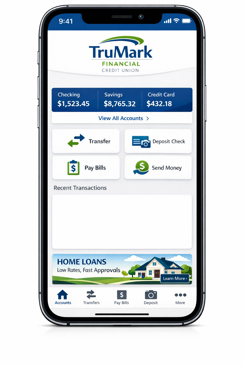 trumark financial credit union app