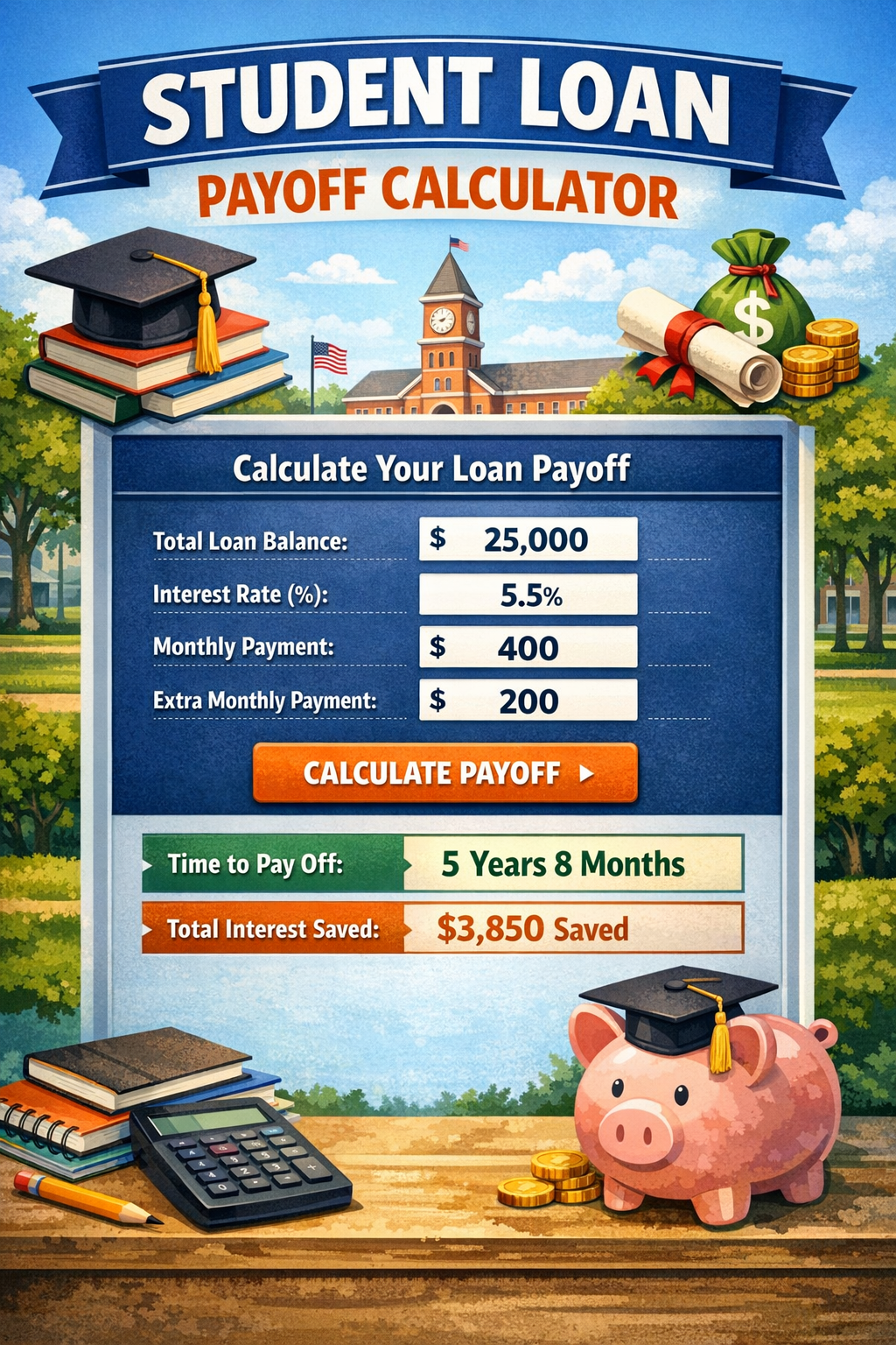 calculator for student loan payoff