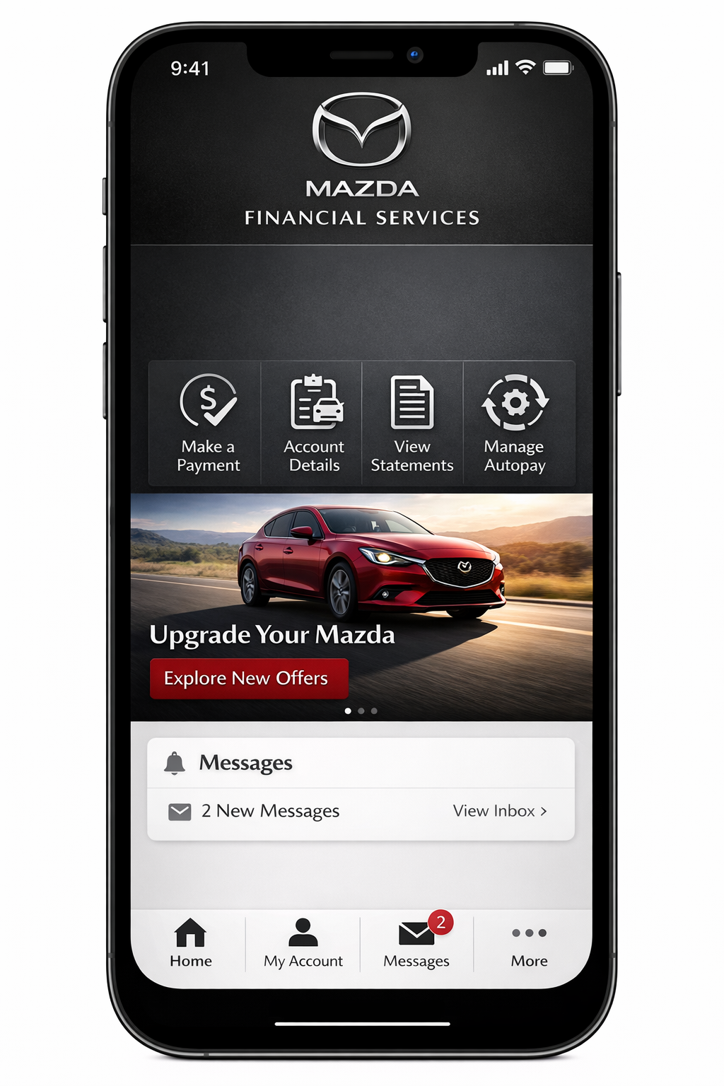 mazda financial services app