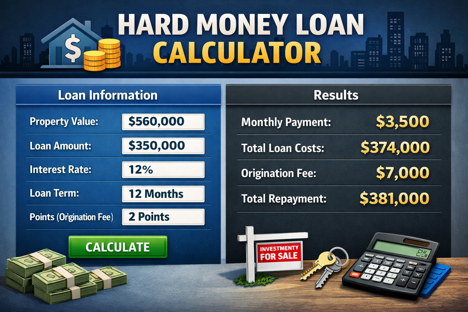 Hard Money Loan Calculator